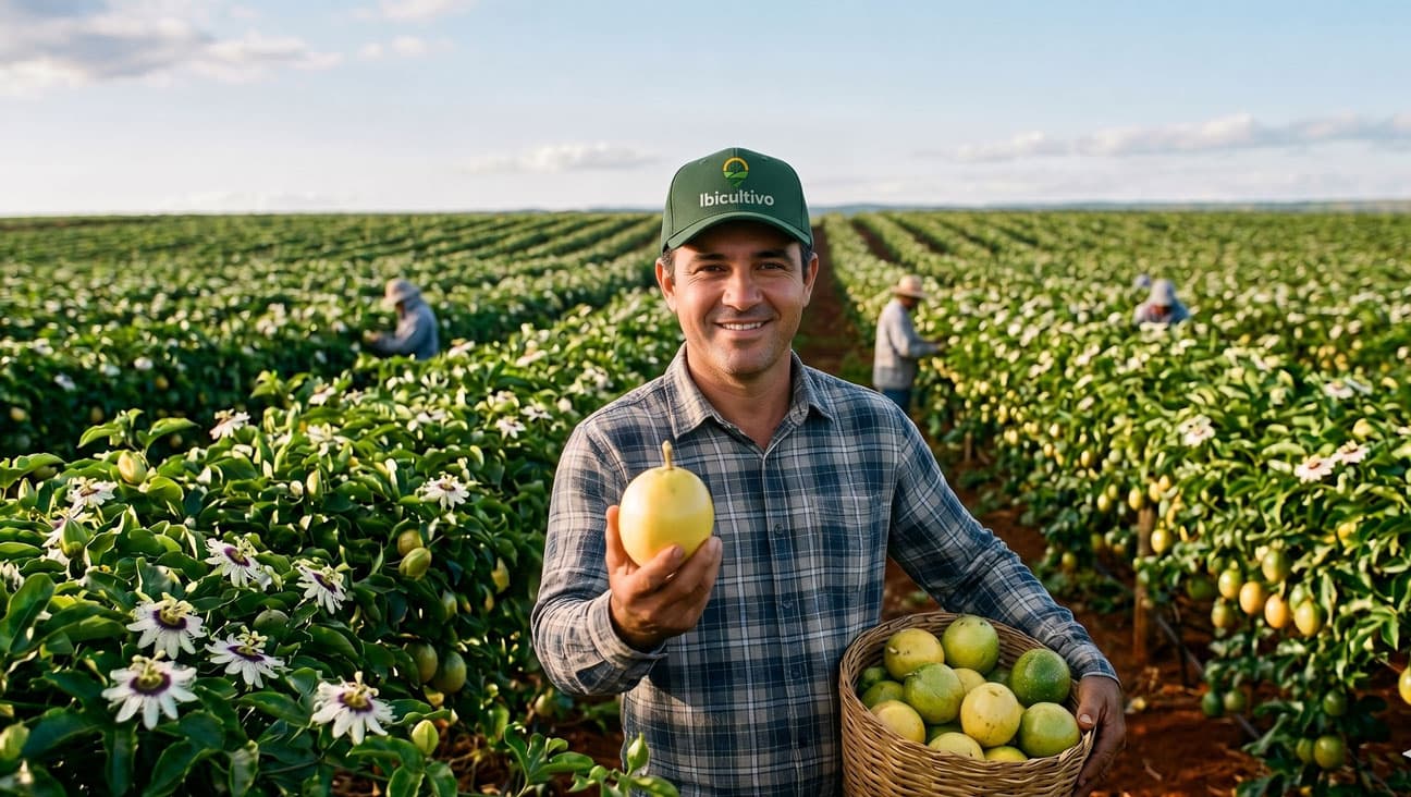 Agricultor colhendo tomate